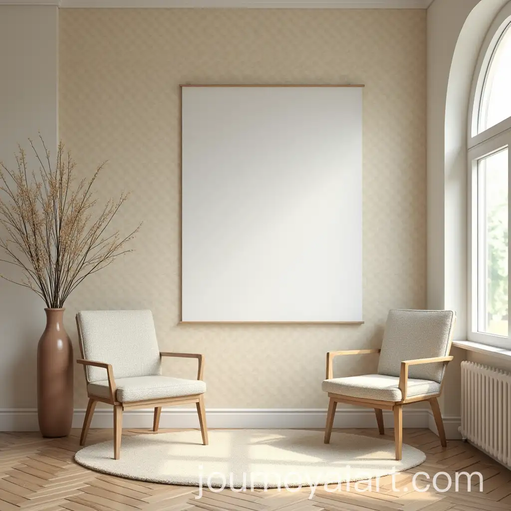 Room-with-PaperCovered-Walls-in-a-Cozy-Setting