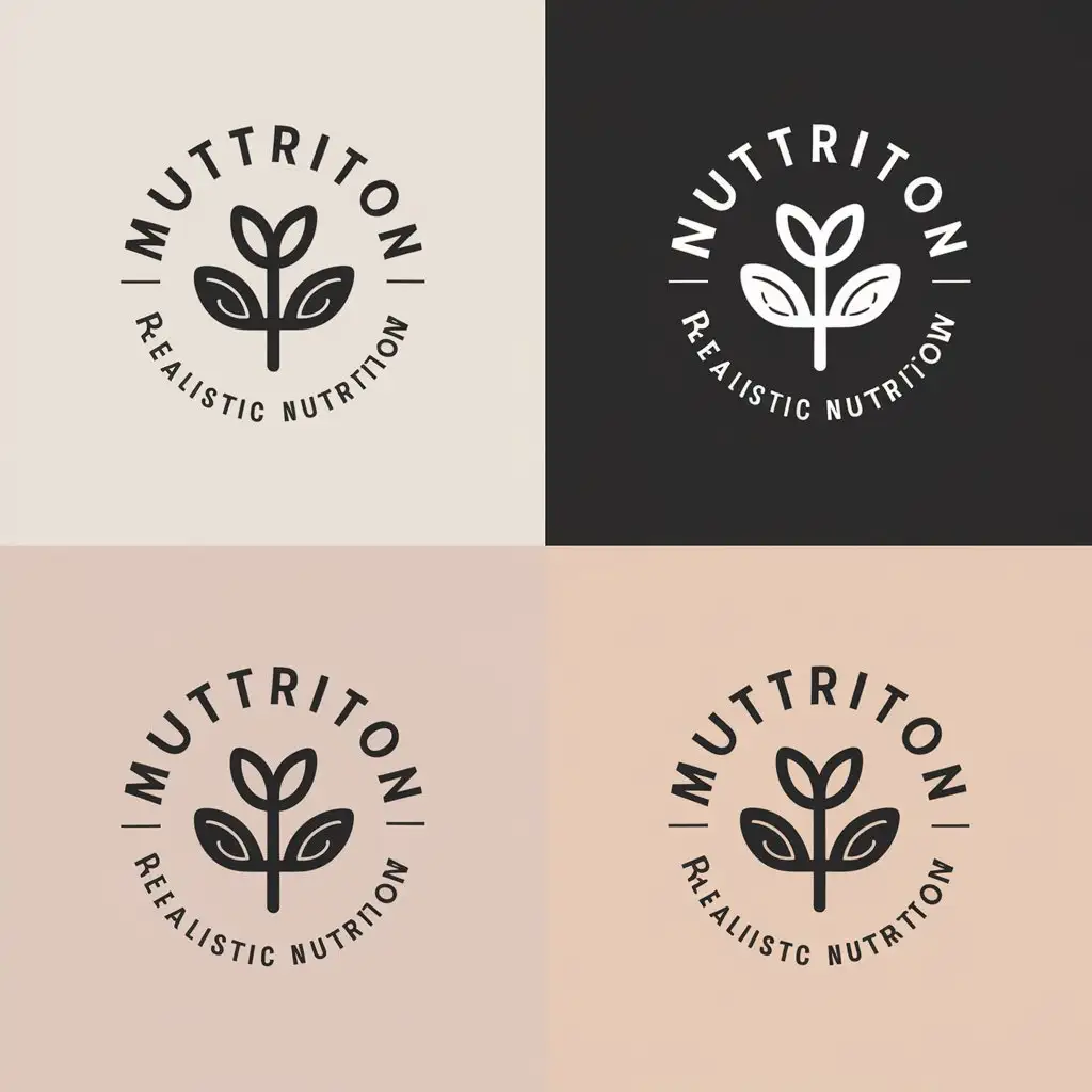 LOGO Design For Muttrition Realistic Nutrition Vector Logo with Clear Background