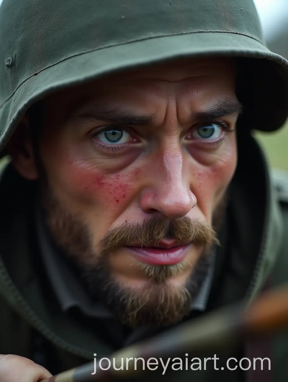 CloseUp-of-Brave-Soldier-Fighting-Despite-Arrow-Injury