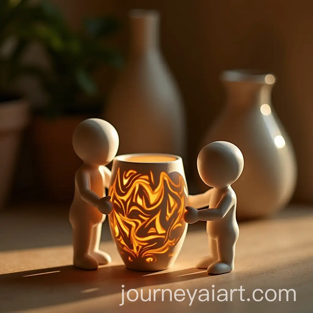 Tiny-Figures-Exchanging-Handcrafted-Concrete-Vase-Gift
