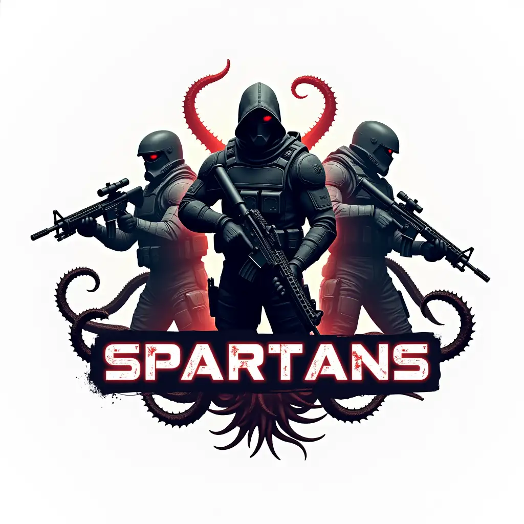 SPARTANS-Logo-with-Humans-Firearms-and-Tentacles-on-White-Background