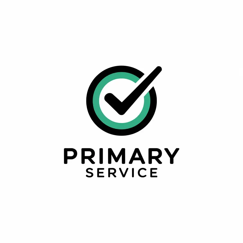 a vector logo design,with the text "Primary service", main symbol:a vector logo design,with the text 'Primary service', main symbol:Circles,Moderate,be used in Technology industry,clear background,complex,be used in Others industry,clear background