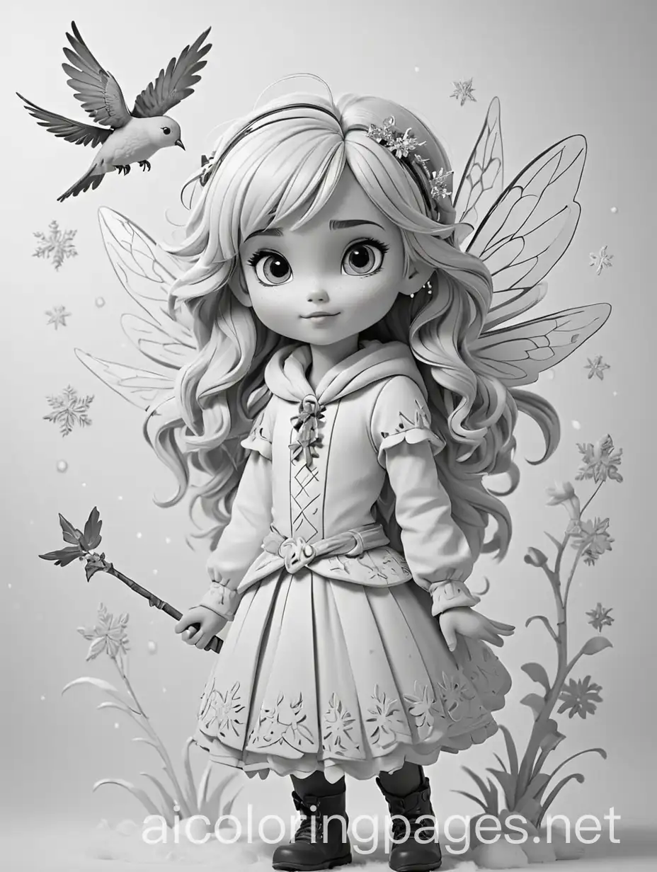 Enchanting-Winter-Fairy-and-Magical-Bird-Coloring-Page-for-Kids