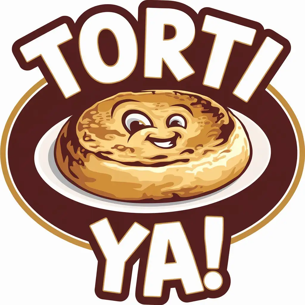 LOGO Design For Torti Ya Bold Red Yellow with Spanish Tortilla Imagery