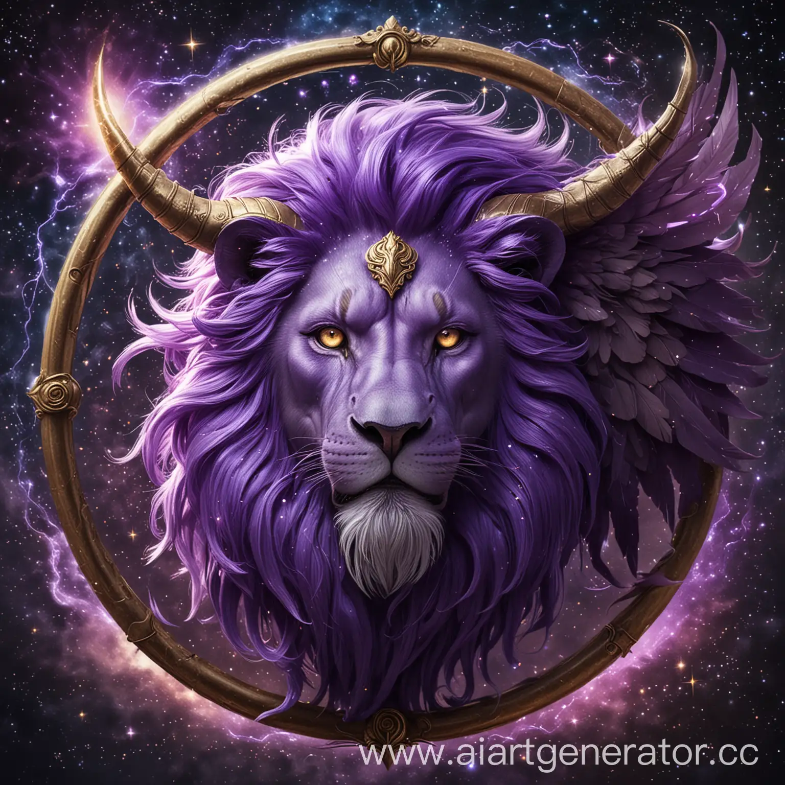 Leo-the-Winged-Lion-with-Purple-Hair-and-Magic-Horn