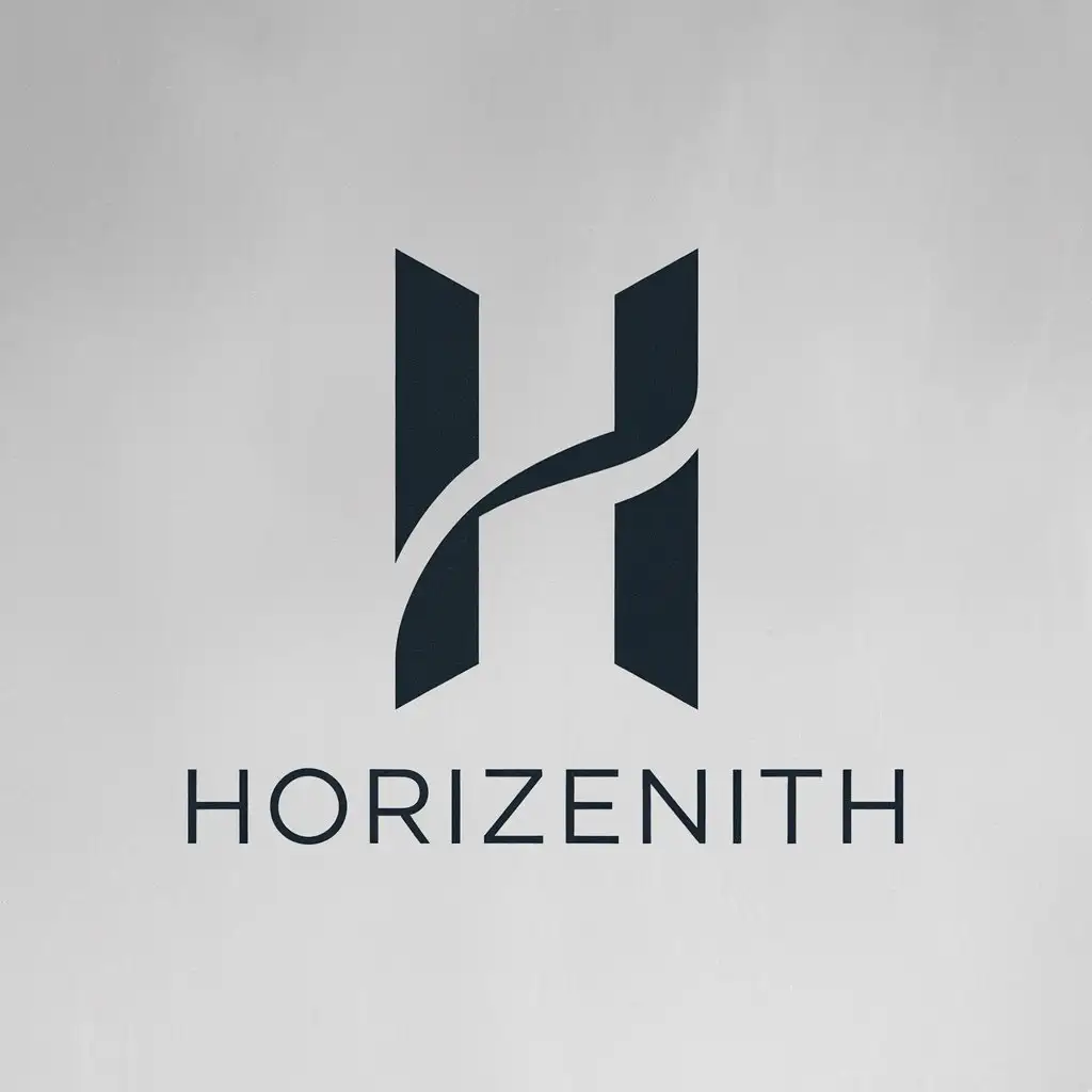 LOGO Design for Horizenith Minimalistic H Symbol with Clear Background