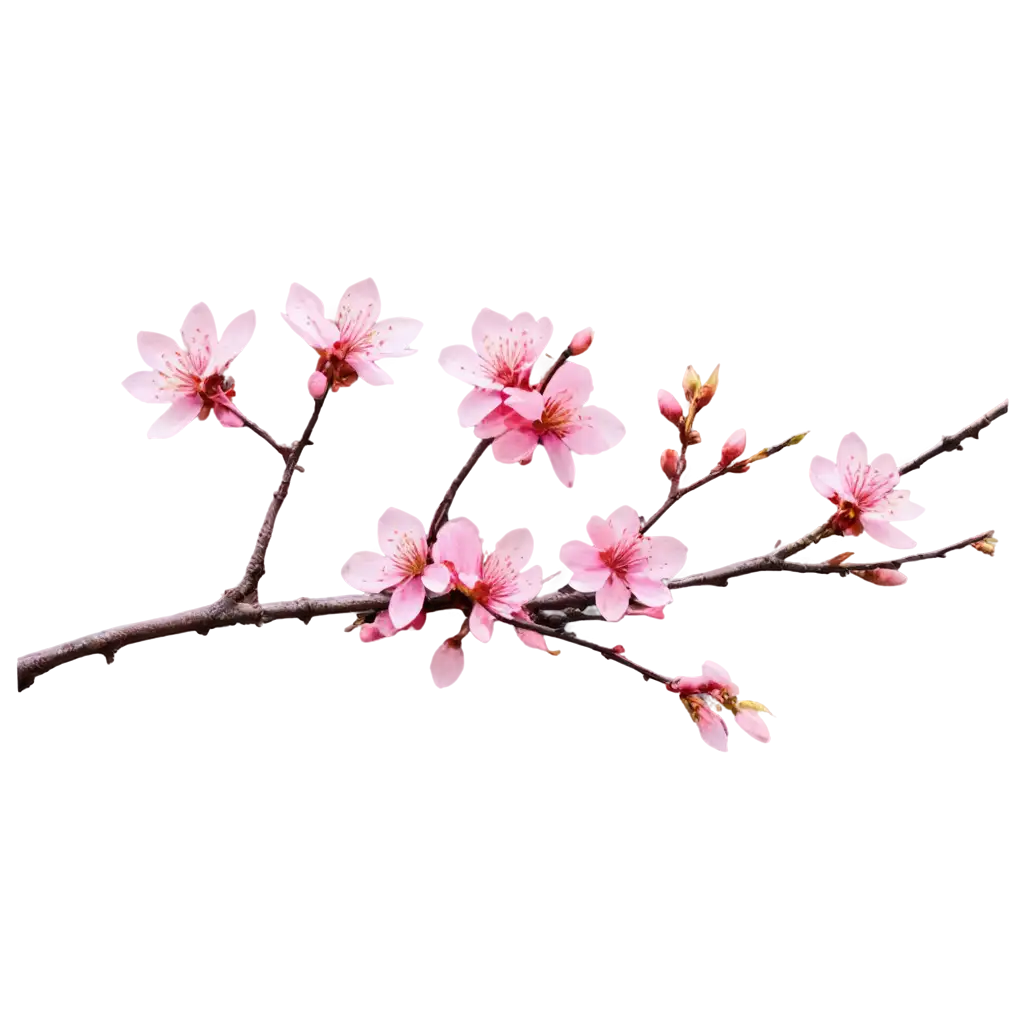 Stunning-PNG-Image-of-a-Blooming-Pink-Sakura-Branch-Capturing-Natures-Beauty