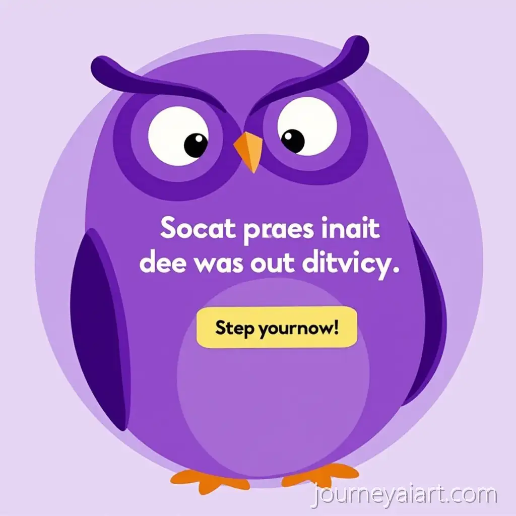 Purple-Owl-Mascot-Performing-Dynamic-Popup-Notification-Actions