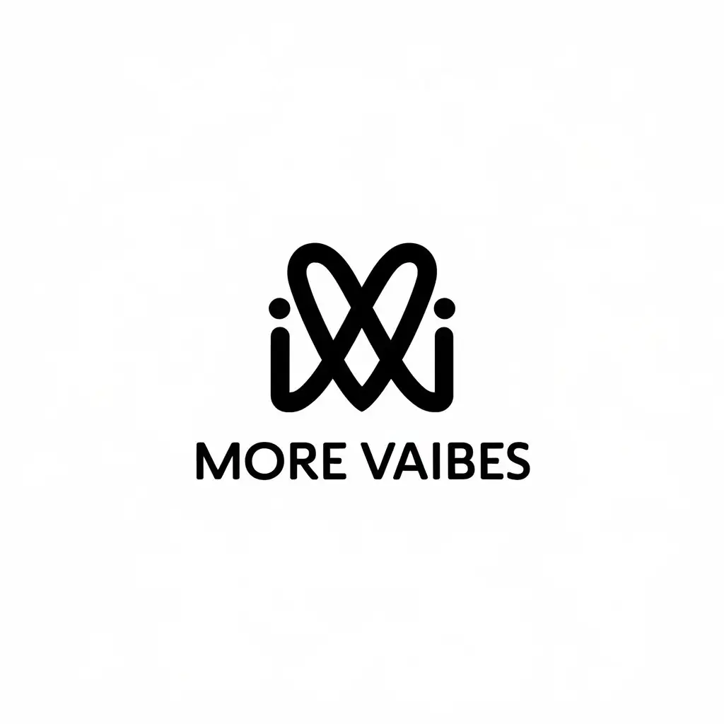 LOGO Design for More Vibes AI Symbol with Minimalistic Design for Internet Industry