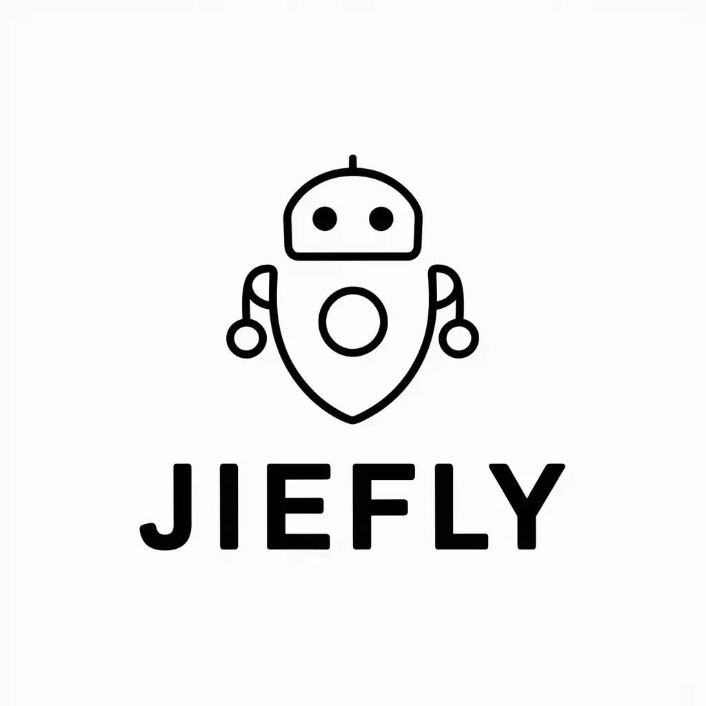 LOGO-Design-For-Jiefly-Minimalistic-Robot-Symbol-for-Internet-Industry