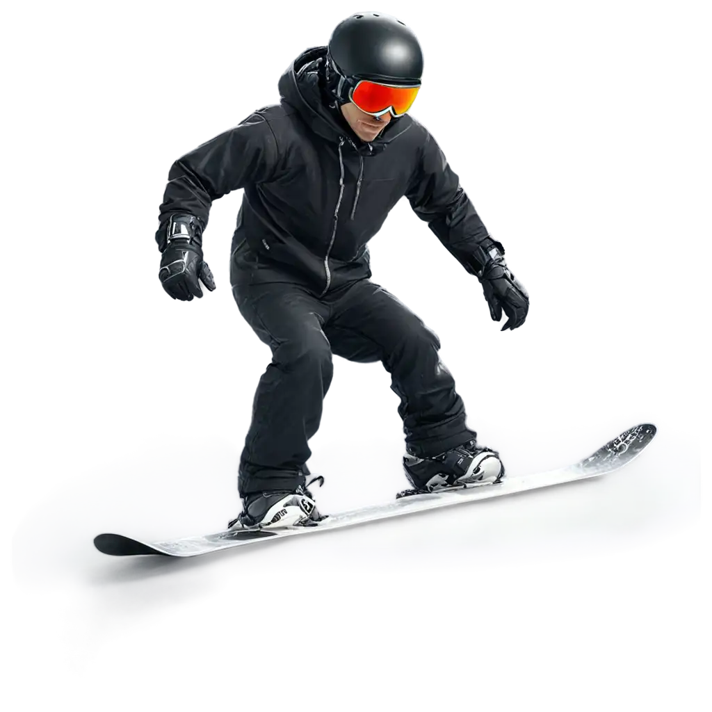 Realistic-Snowboarder-Skiing-Down-a-Slope-PNG-Image-for-HighQuality-Web-Use