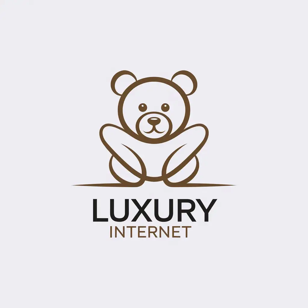 LOGO Design for Luxury Minimalistic Teddy Bear Symbol in Internet Industry