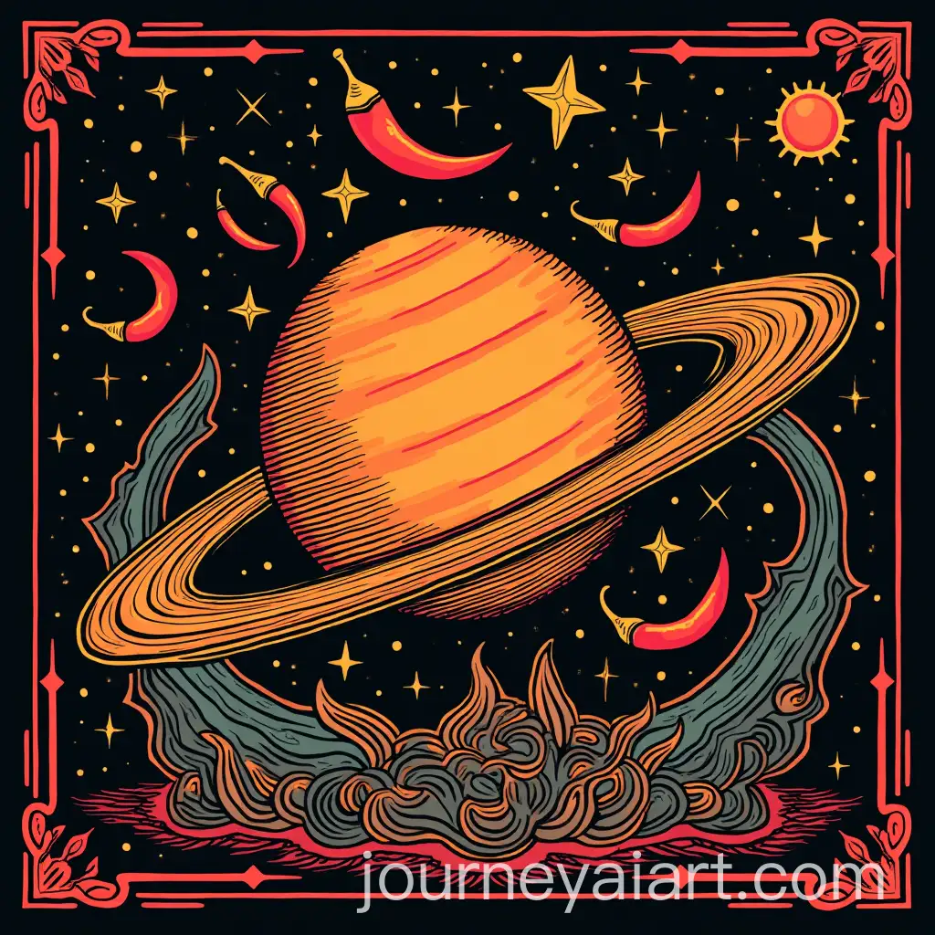 Psychedelic-Band-Logo-for-Saturno-Pikin-Featuring-Saturn-and-Hot-Chili