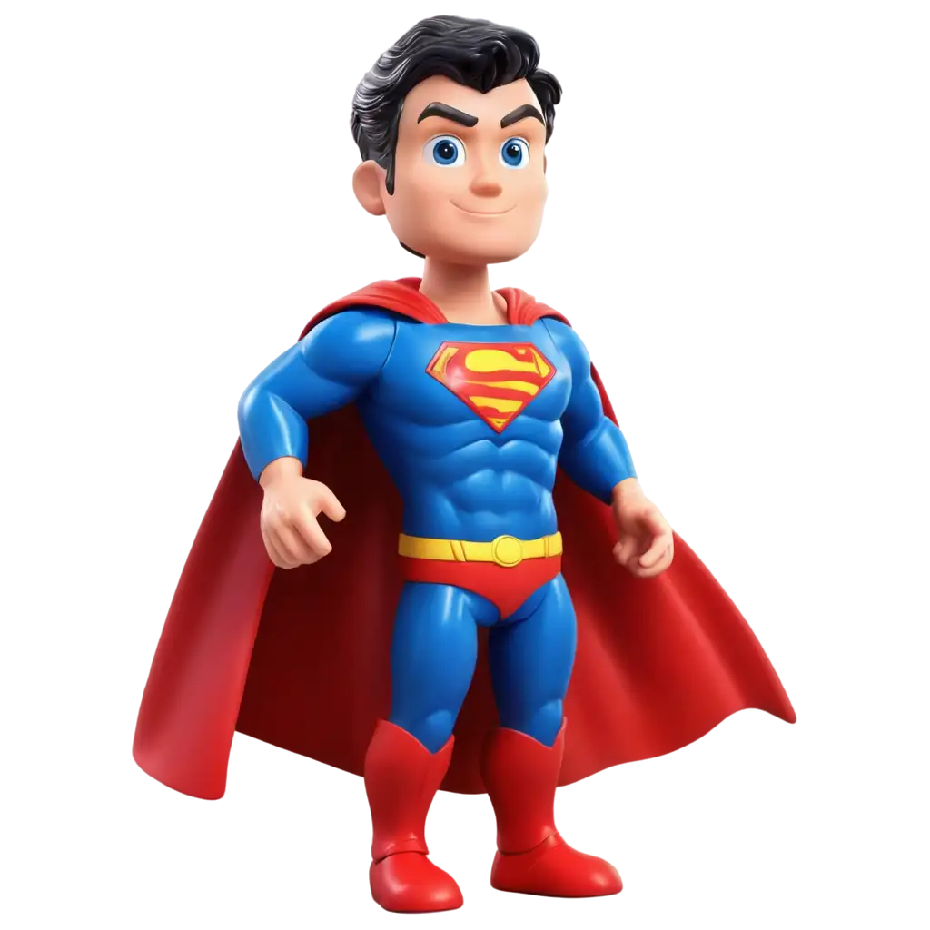 Superman-Cartoon-Toy-PNG-HighQuality-Image-for-Versatile-Usage