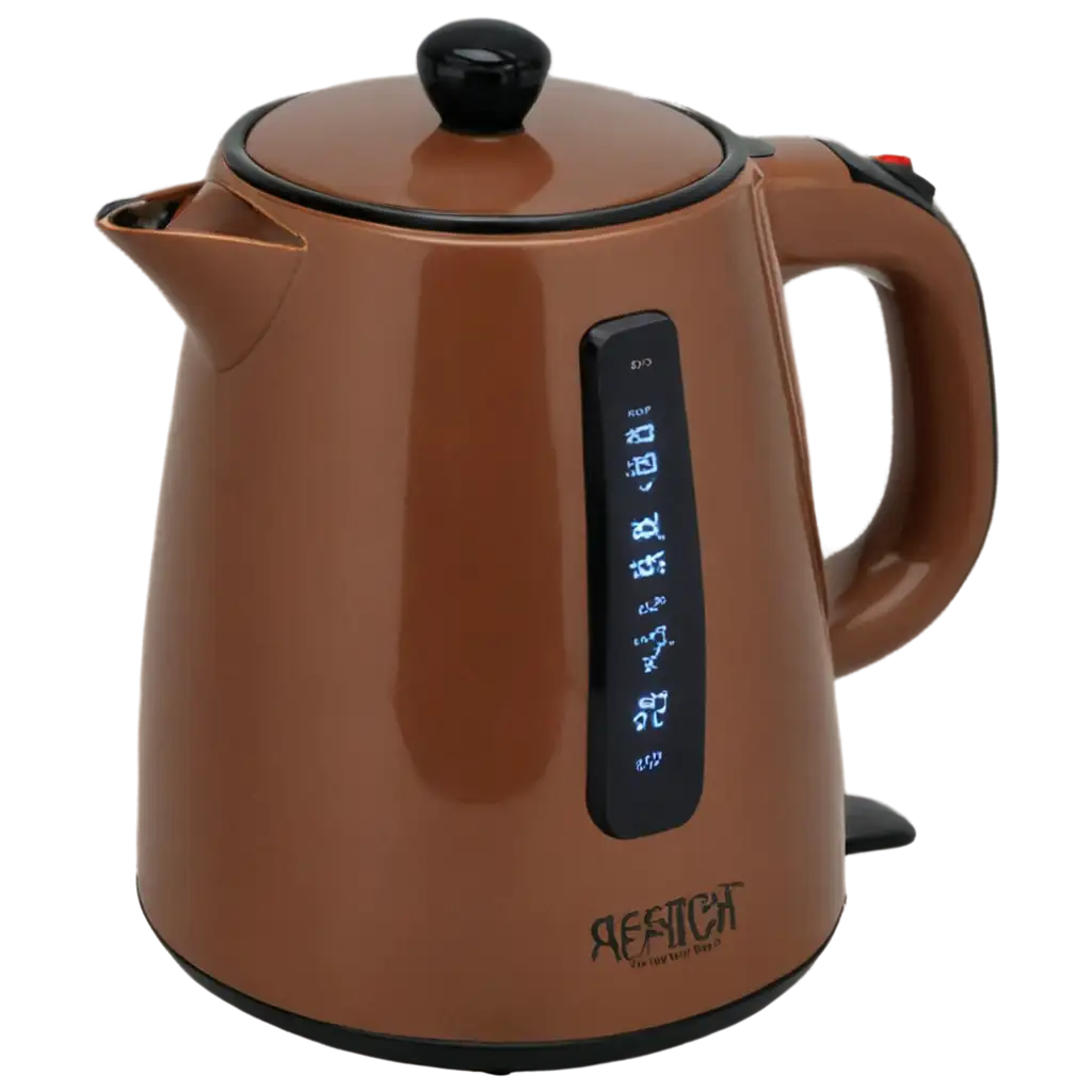 brown stylish metal electric teapot