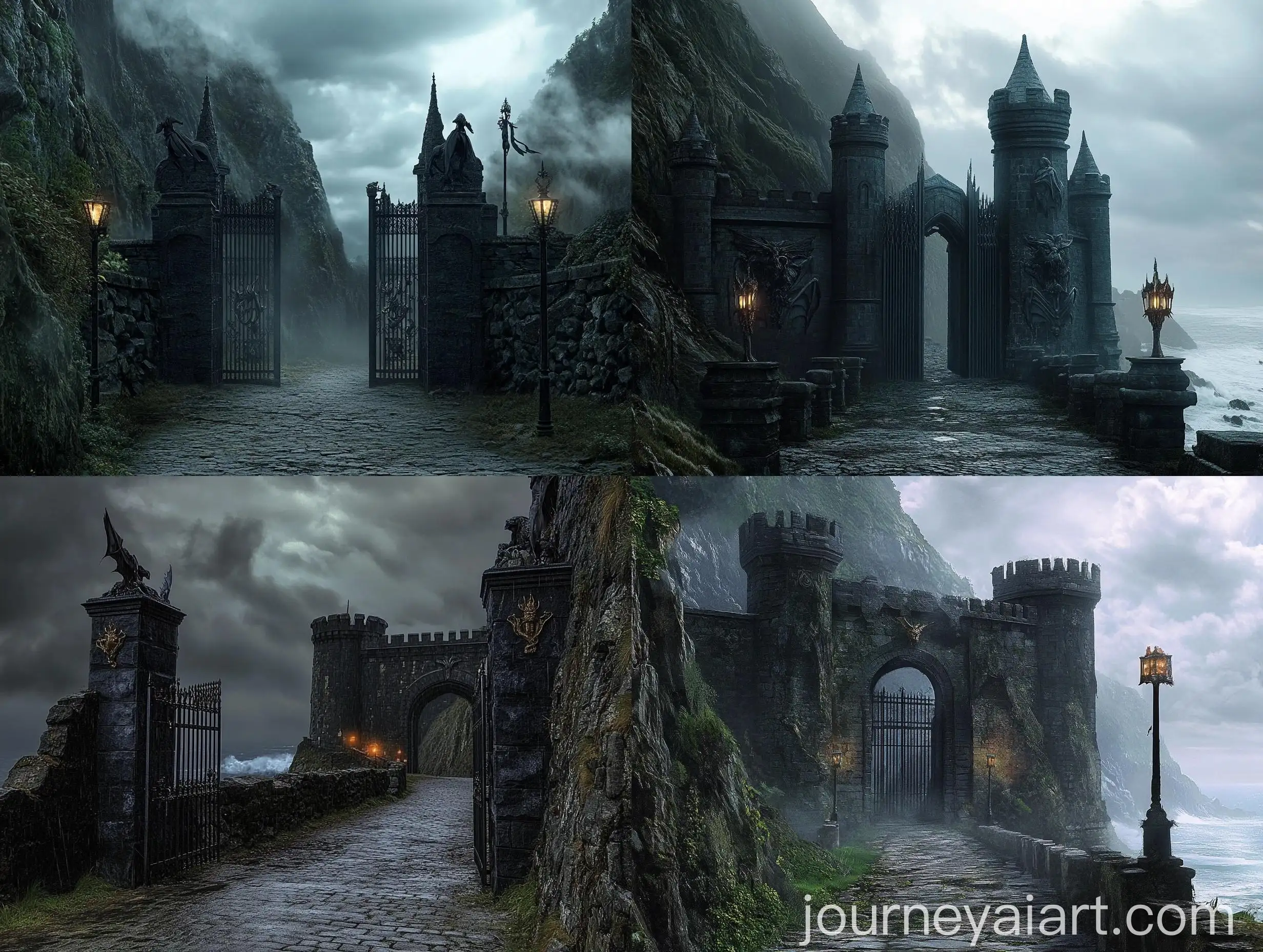 Dragonstone-Castle-Entrance-Valyrian-Architecture-and-Targaryen-Sigils
