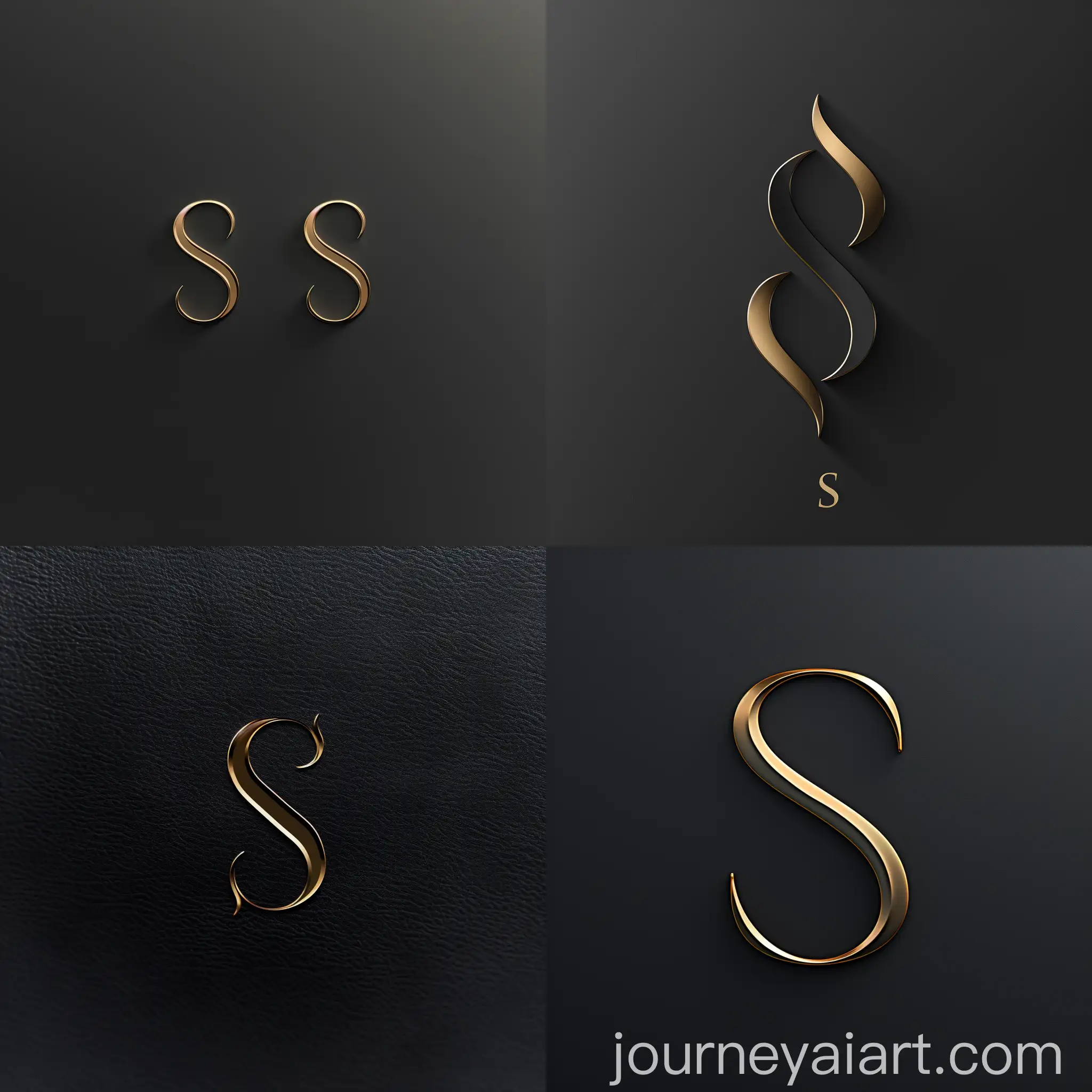 Luxury-Minimalist-Logo-Design-Double-S-with-Golden-Embellishments-and-Ebony-Contrast