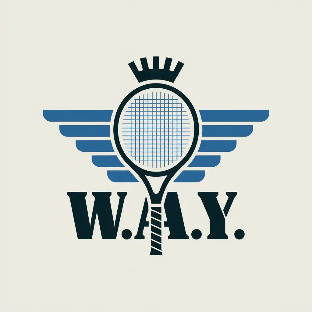 LOGO Design For WAY Tennis Rackets and Crown Theme