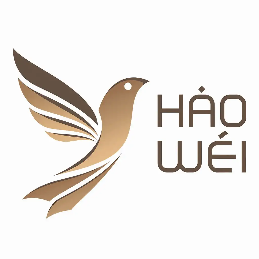 LOGO Design for ho wi Bird Symbol with Clear Background and Moderate Style