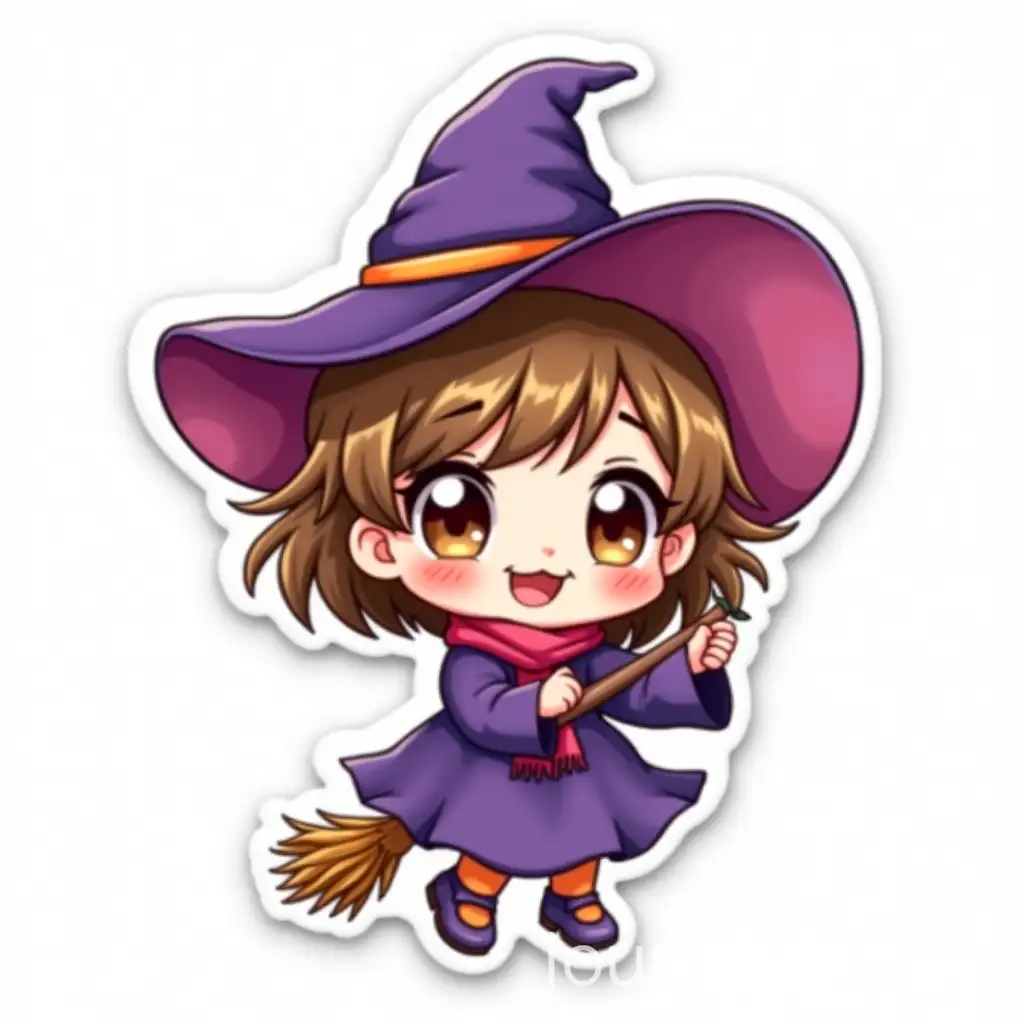 Cute-Chibi-Newt-Witch-Sticker-with-Big-Eyes-and-Vibrant-Colors