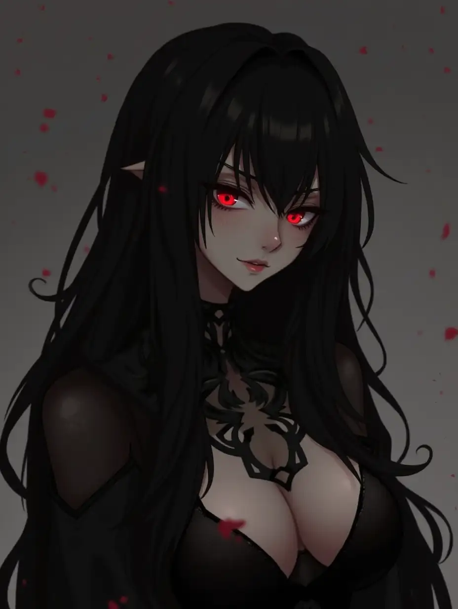 Female Human Slayer Beautiful With Red Eyes