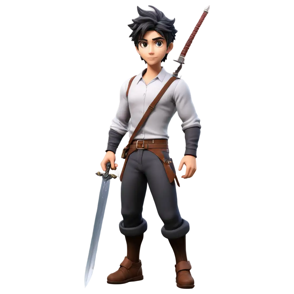 HighQuality-PNG-Image-of-a-3D-Model-Character-with-a-Sword-Enhance-Your-Animeinspired-Designs