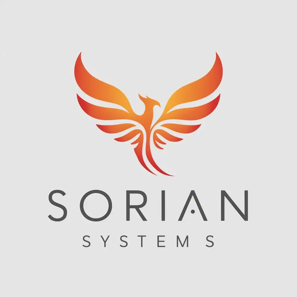 LOGO Design for Sorian Systems Digital Phoenix with Minimalistic Style for Technology Industry