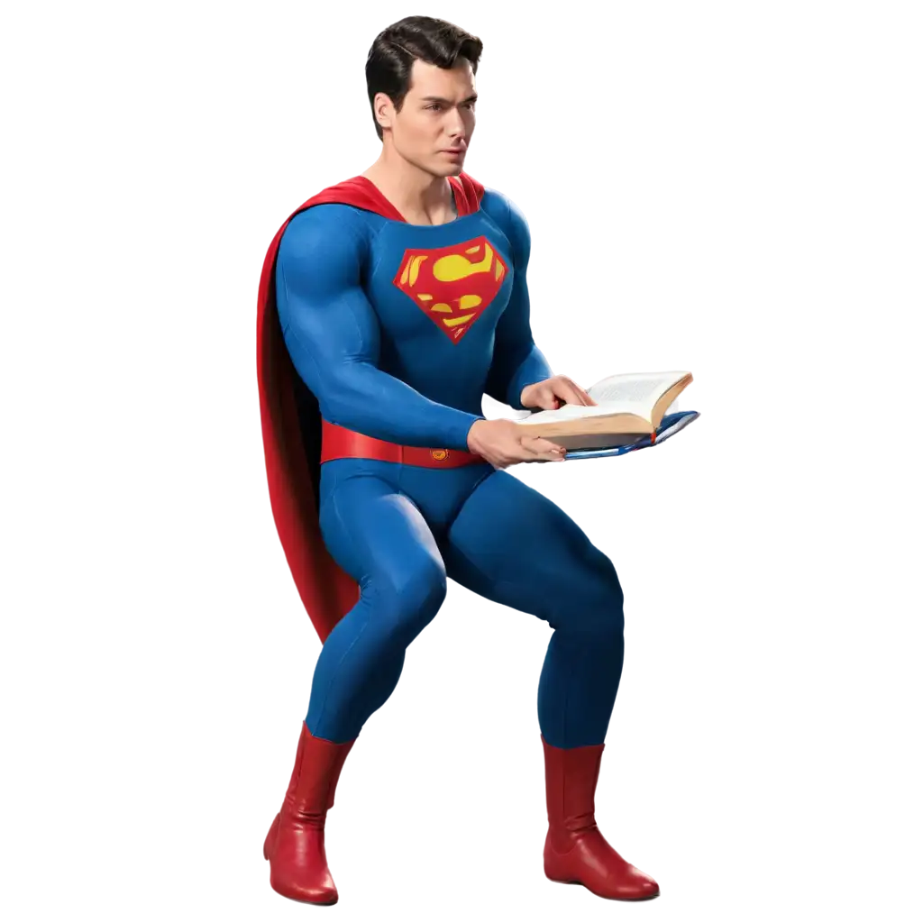 Superman-Studying-PNG-Image-A-Unique-Digital-Artwork-for-Creative-Projects