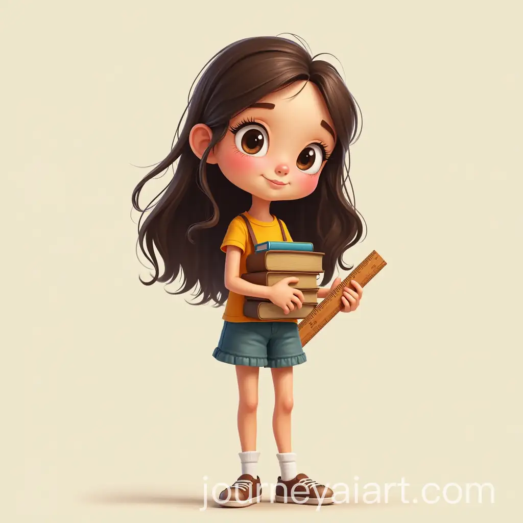 Little-Girl-Holding-Books-and-Ruler-with-Dark-BrownAI-Image-Prompt-Expansion-Hair
