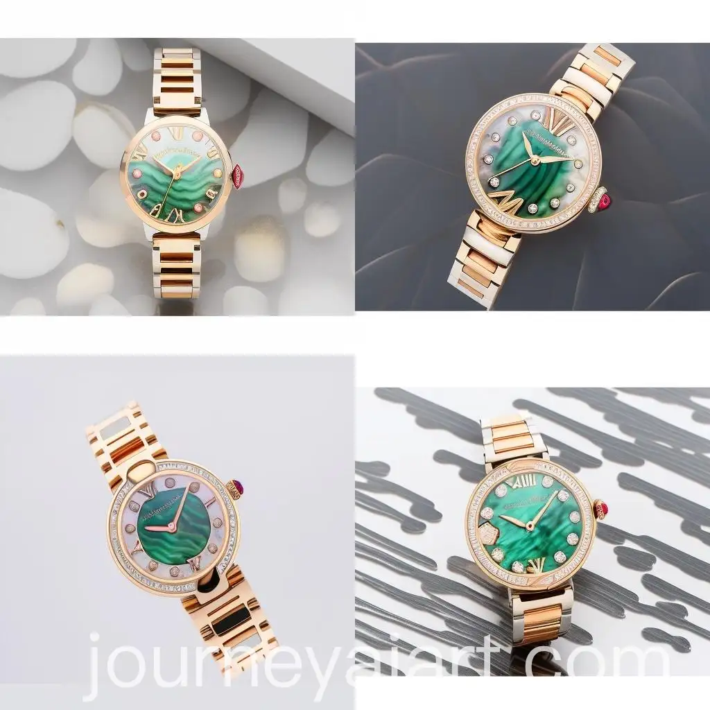 Elegant-Ladies-Watches-with-Mother-of-Pearl-Dial-in-Gold