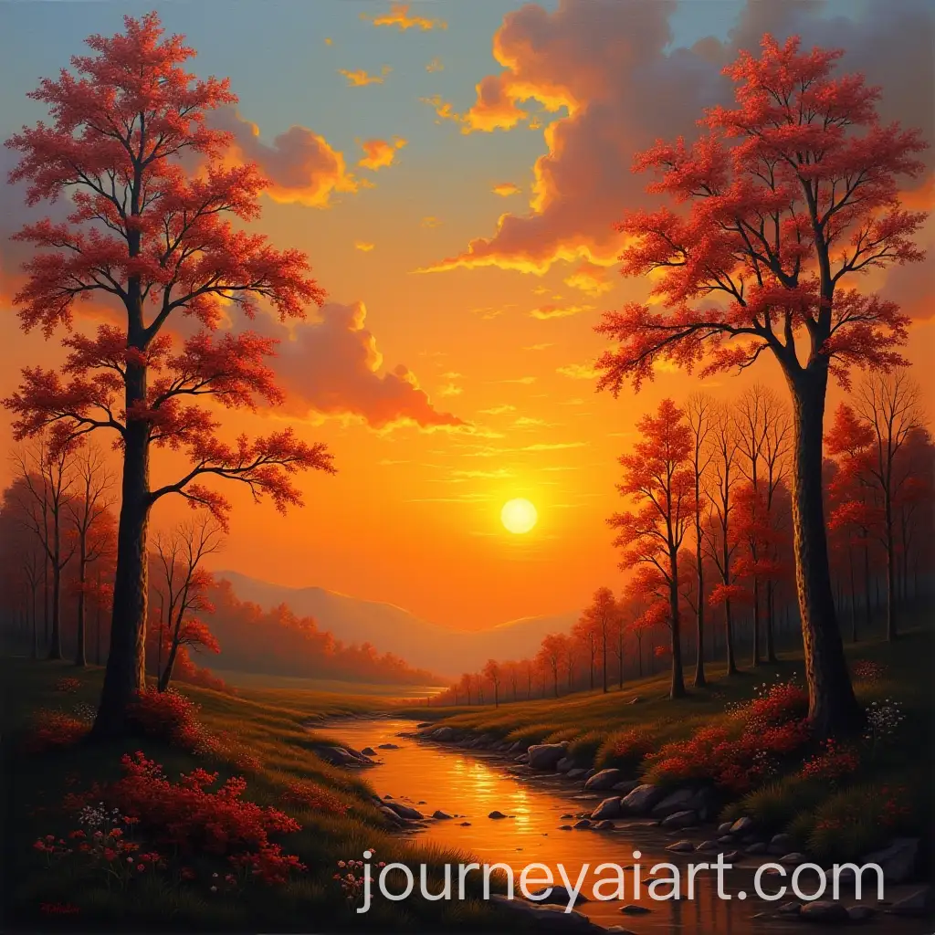 Replica-of-a-Beautiful-Sunset-Landscape-Painting