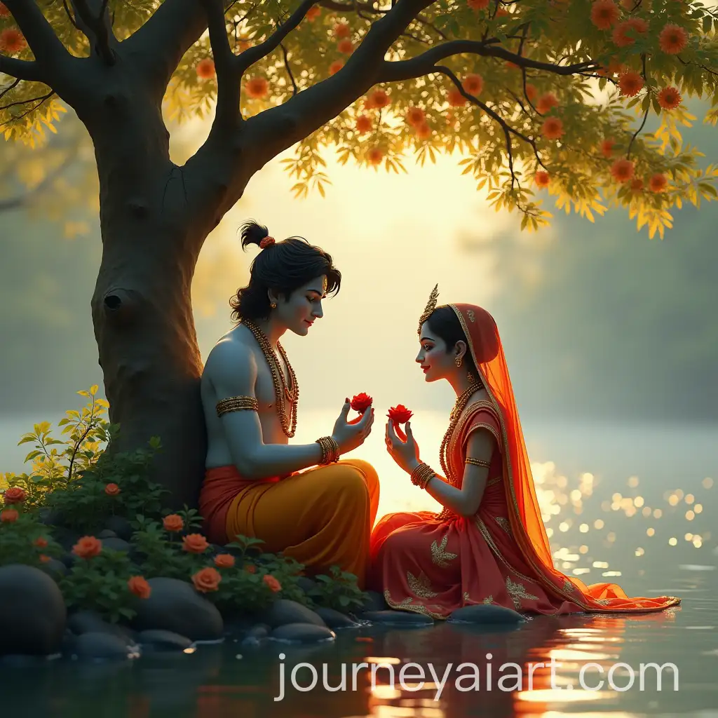 Radha-and-Krishna-Sitting-Under-Riverside-Tree-4K-Instagram-Love-Scene