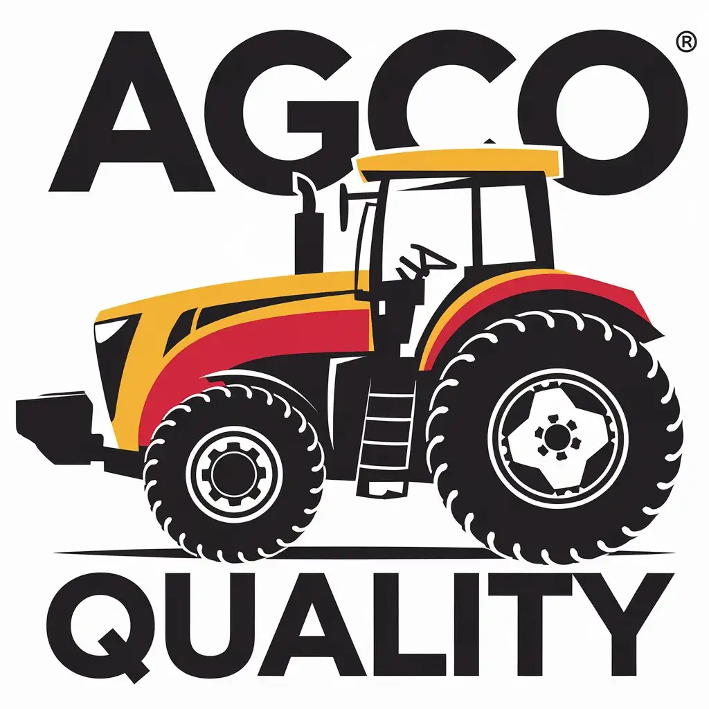 a vector logo design,with the text "AGCO quality", main symbol:tractor,Moderate,clear background