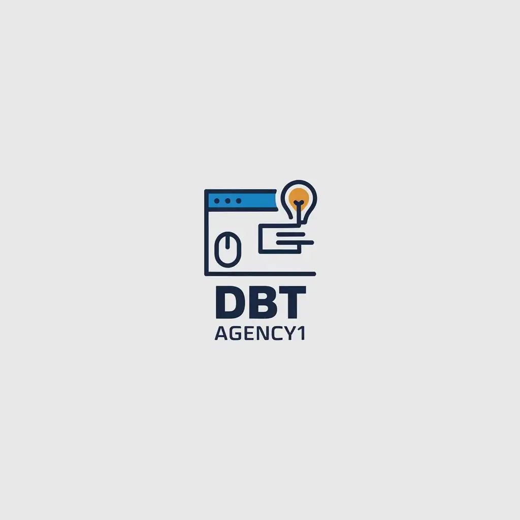 a vector logo design,with the text "dbt.agency1", main symbol:digital business transformation,Minimalistic,be used in Technology industry,clear background