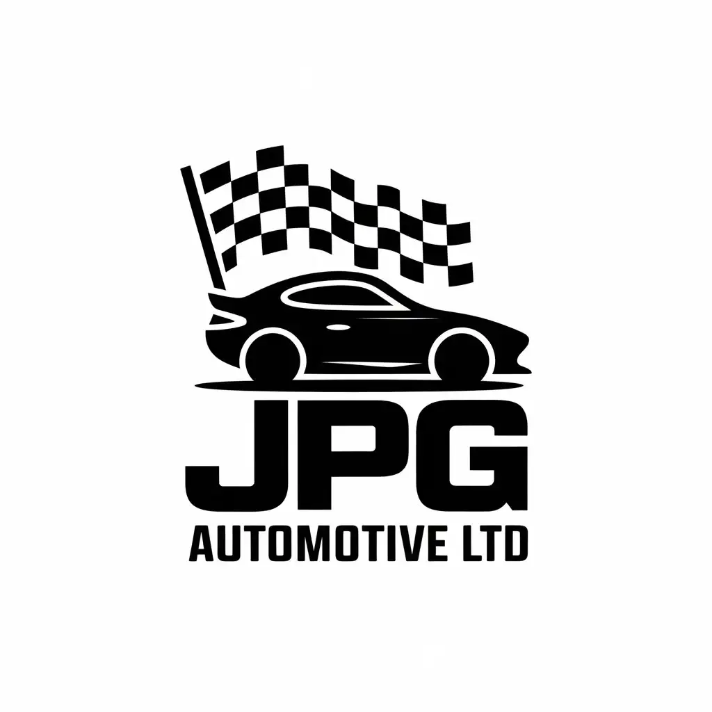 LOGO Design for JPG AUTOMOTIVE LTD Vector Car Symbol with Clear Background for Automotive Industry