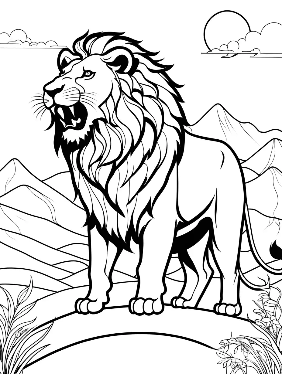 Roaring-Lion-Coloring-Page-for-Kids