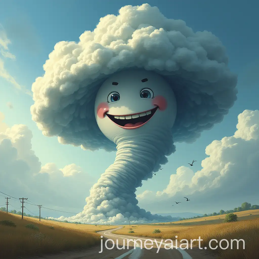 Whimsical-Smiling-Tornado-Against-a-Clear-Sky