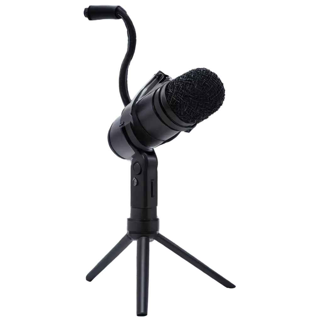 Black-Color-Podcast-Mic-PNG-Image-for-Creative-Use-and-Design-Projects