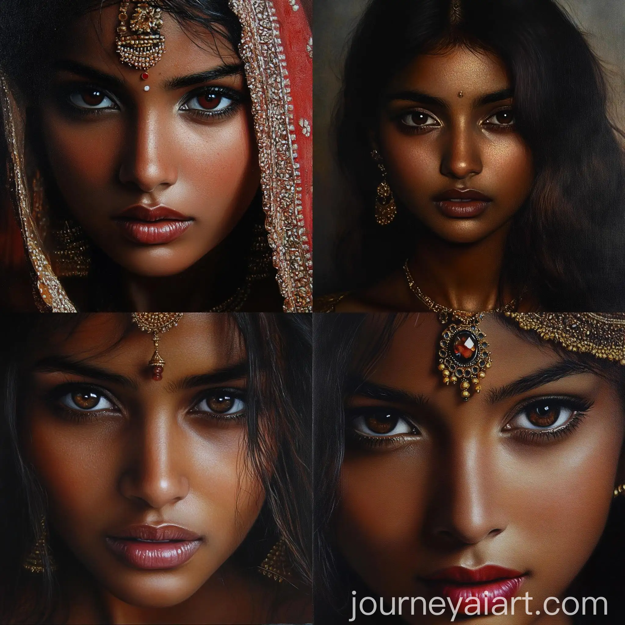 Hyperrealism-Portrait-of-a-Dark-Indian-Girl