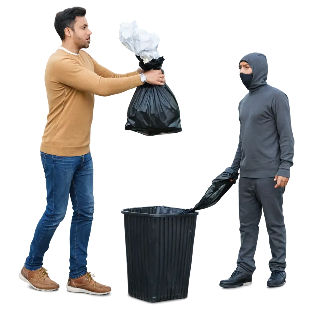 Man-Throwing-Garbage-in-Dustbin-HighQuality-PNG-Image-for-Waste-Management-Themes