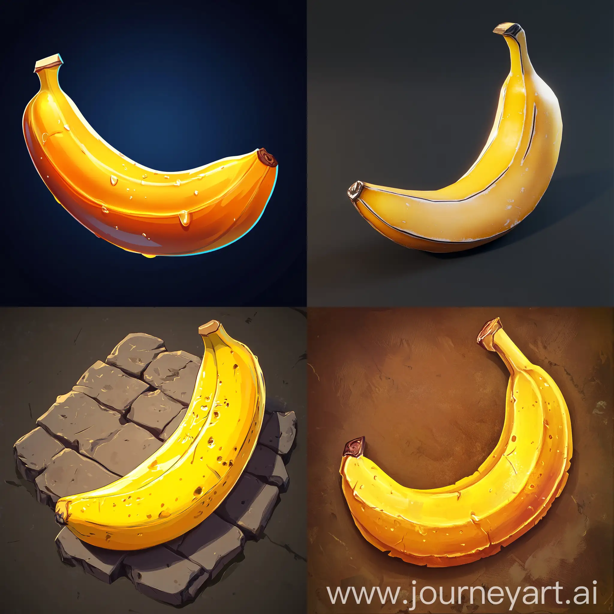 Whimsical-Toon-Style-Banana-Peel-Game-Prop-Icon