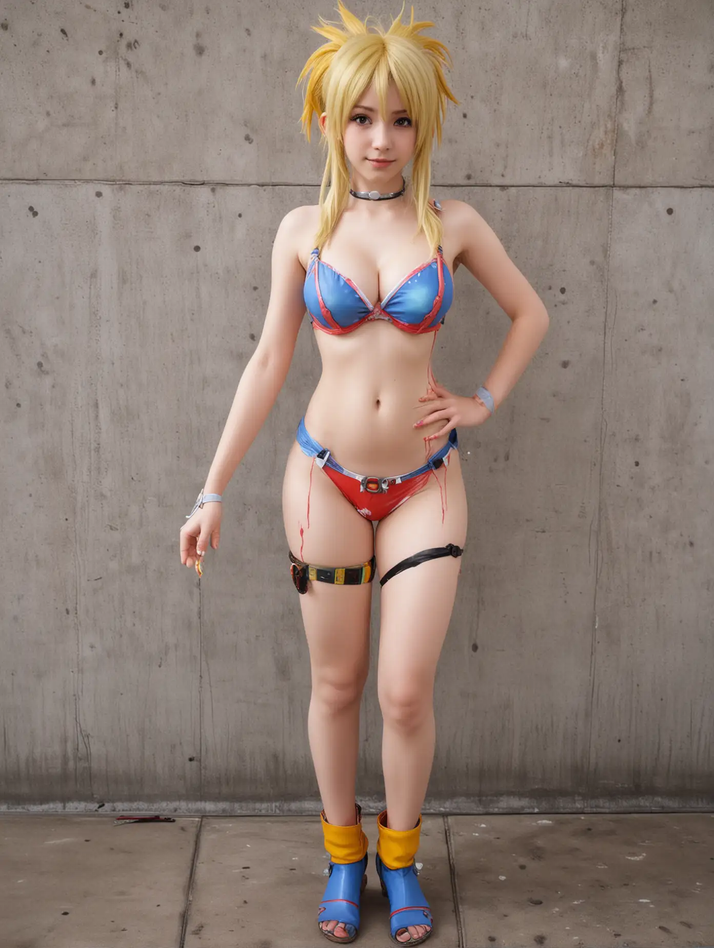 JRPG-Cosplay-Convention-FFX-Rikku-Bodypaint-Cosplay-by-a-Cute-12YearOld