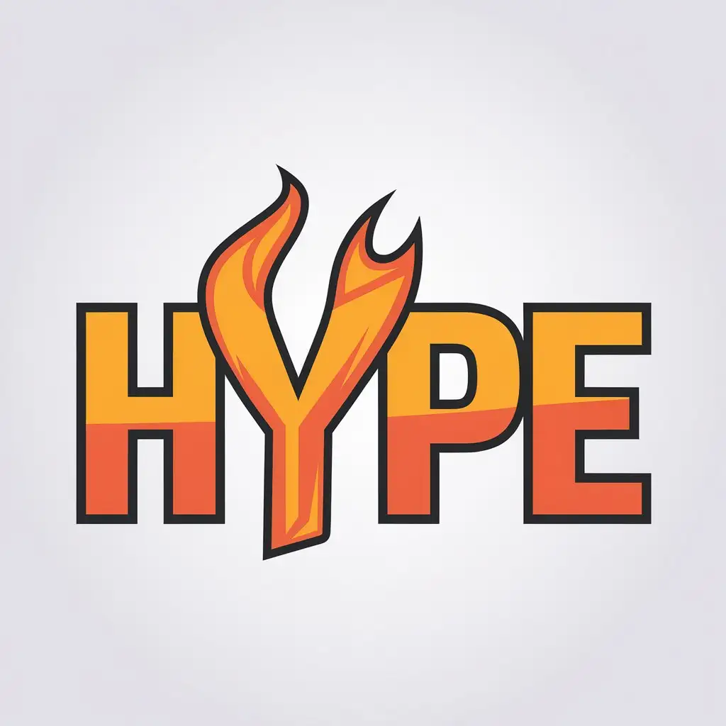 LOGO Design for HYPE Modern Minimalist Typography with Clear Background