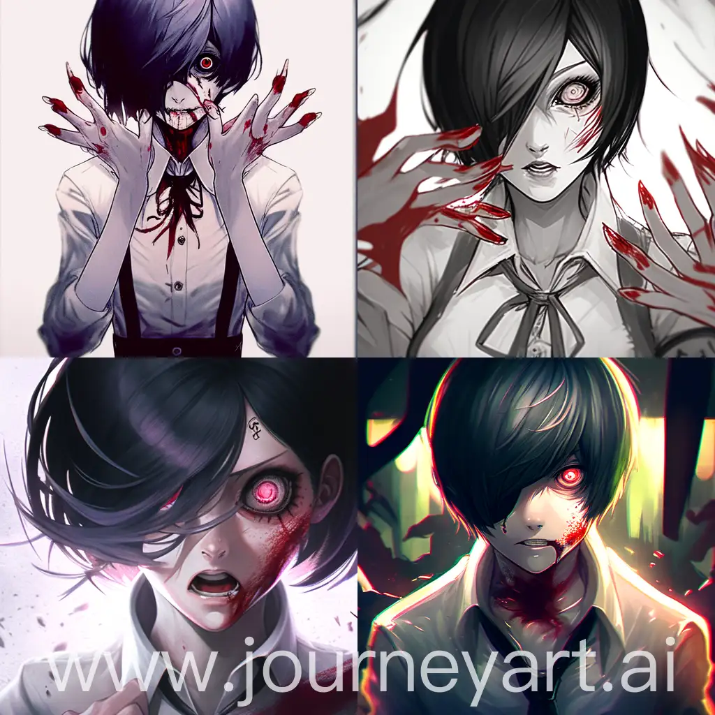 Horror-Manga-Style-Character-Touka-Inspired-with-Blood-and-Long-Nails