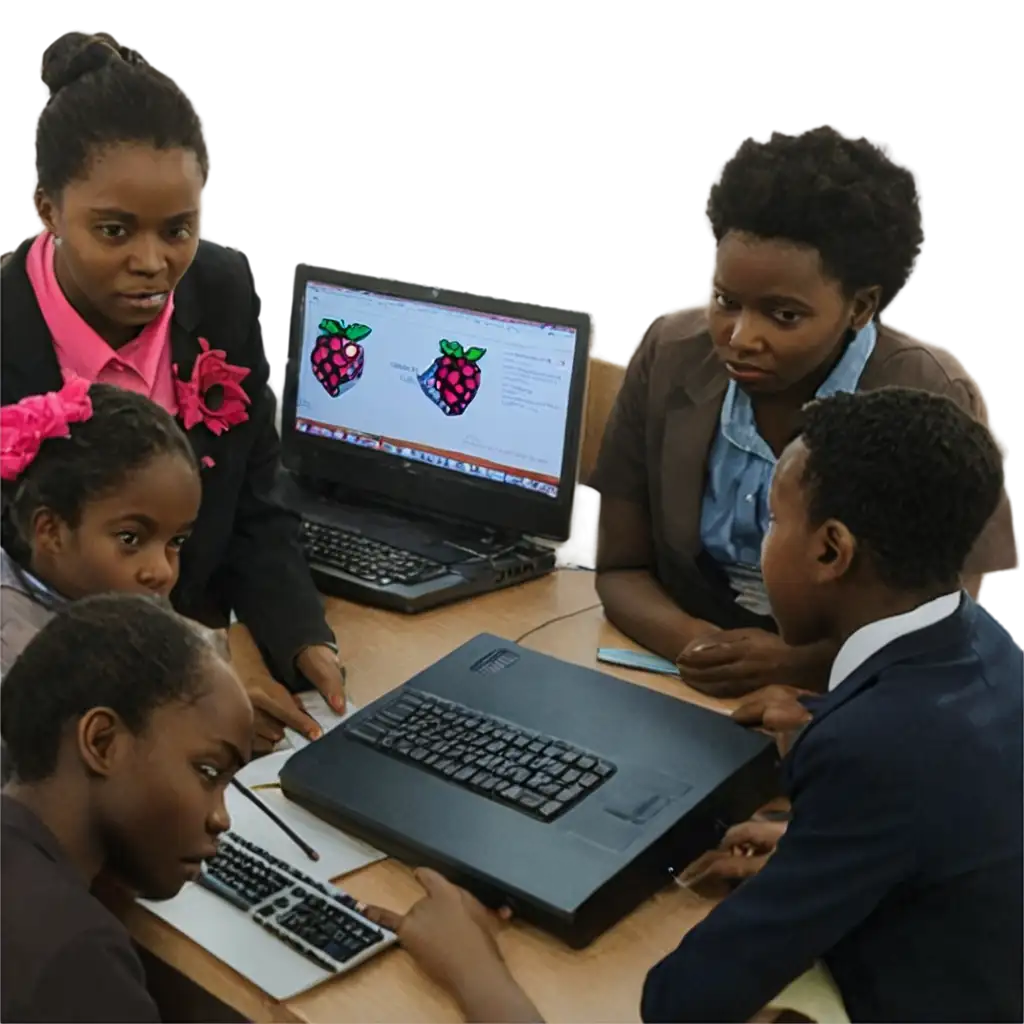 African-Learners-Demonstrating-with-Raspberry-Pi-Computers-in-a-Classroom-PNG-Image-HighQuality-Educational-Visuals