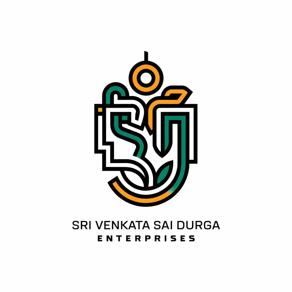 LOGO Design for Sri Venkata Sai Durga Enterprises Vector with SVSDE Symbol Complex Style Clear Background