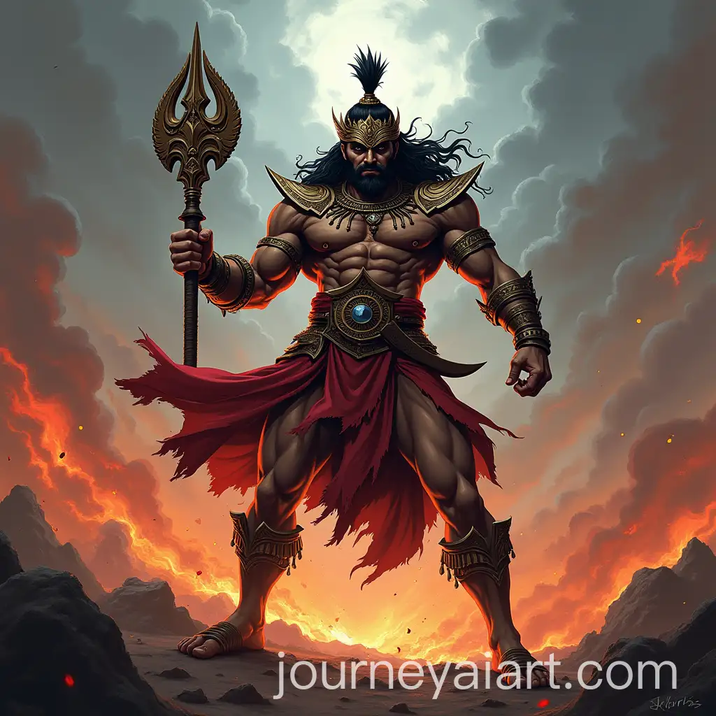 Digital-Comic-Style-Illustration-of-Ramayans-Ravan-in-Battle