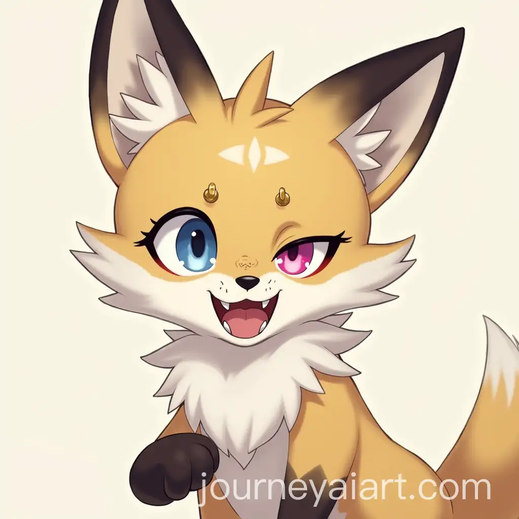 Playful-Anthropomorphic-Fox-Character-with-Expressive-Eyes-and-Golden-Piercings