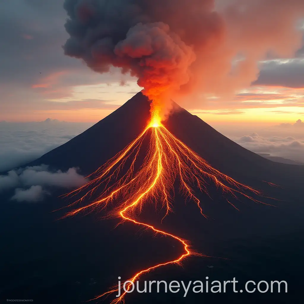 Volcano-Eruption-with-Motto-Ina-Parau-Ave-Beneath-It