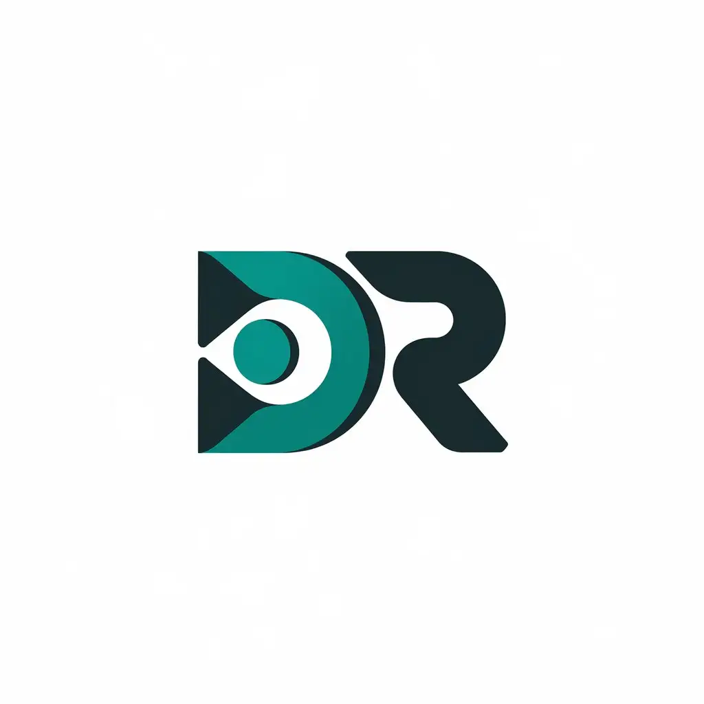 LOGO Design for DR Vector Design with Clear Background and Bold DR Symbol